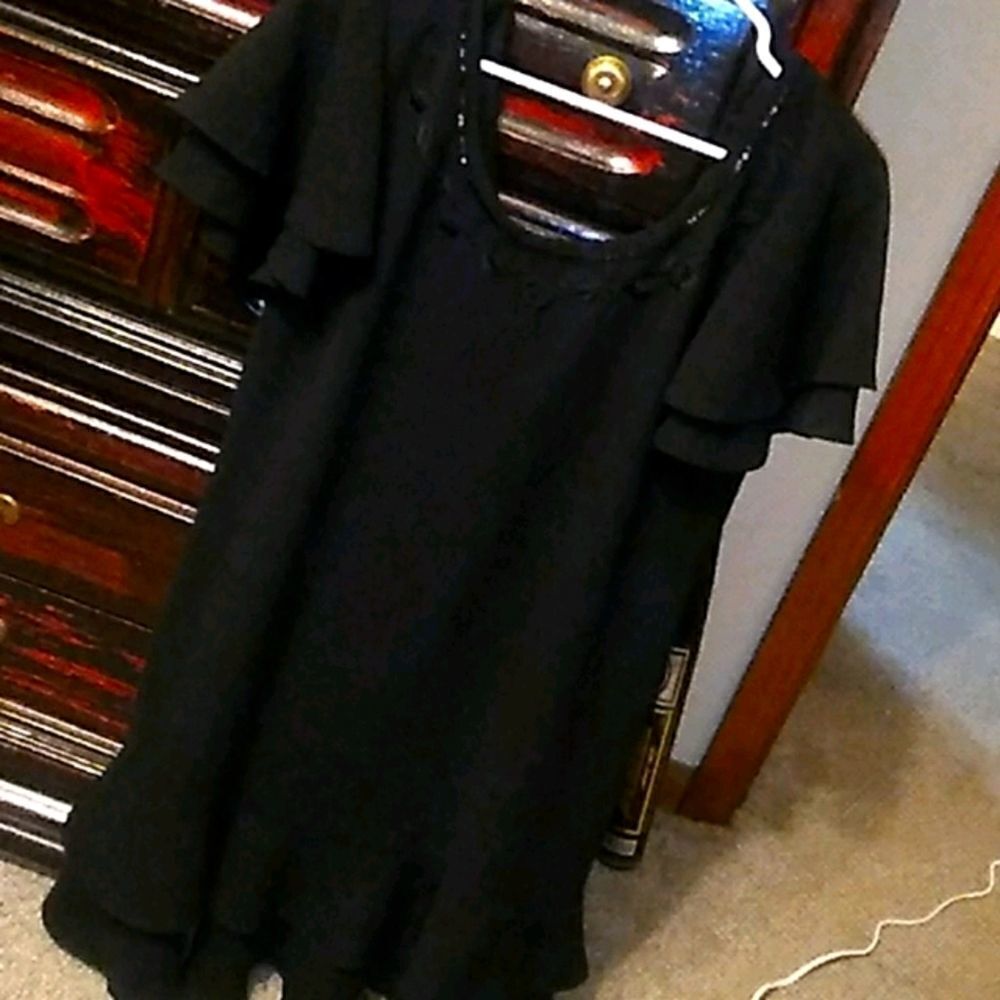 🤠CDC Evening Little Black Dress W/Gems SZ10